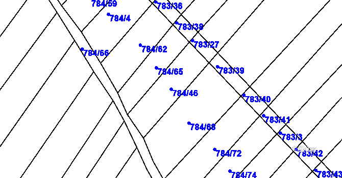 Parcela st. 784/46 v KÚ Ketkovice, Katastrální mapa