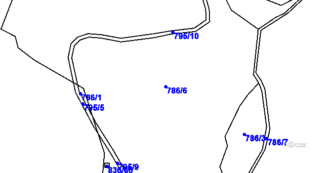 Parcela st. 786/6 v KÚ Ketkovice, Katastrální mapa