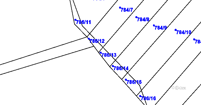Parcela st. 786/13 v KÚ Ketkovice, Katastrální mapa