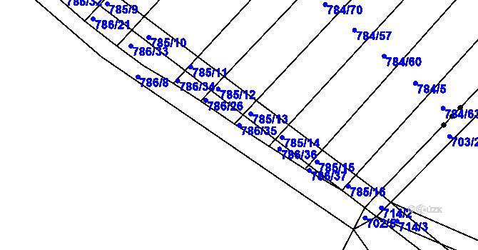 Parcela st. 786/35 v KÚ Ketkovice, Katastrální mapa