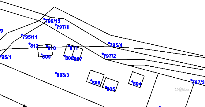 Parcela st. 797/2 v KÚ Ketkovice, Katastrální mapa