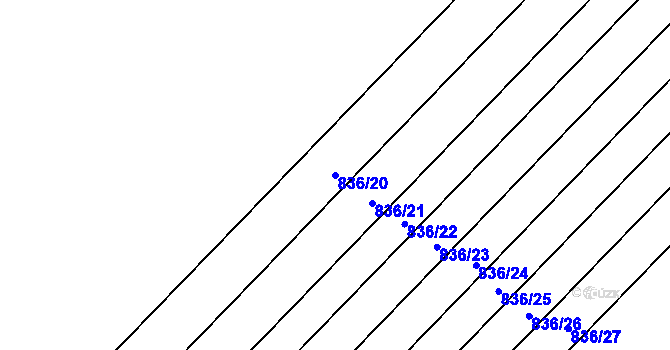 Parcela st. 836/20 v KÚ Ketkovice, Katastrální mapa