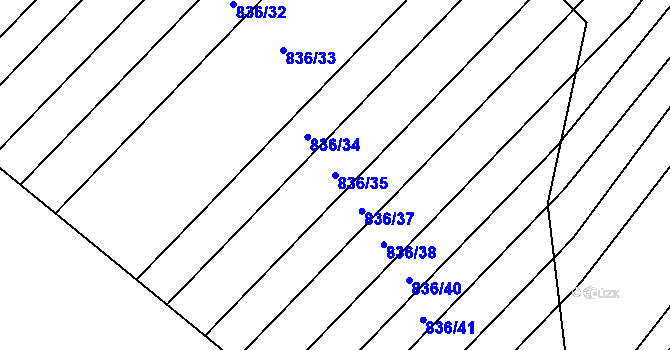 Parcela st. 836/35 v KÚ Ketkovice, Katastrální mapa