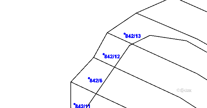Parcela st. 842/12 v KÚ Ketkovice, Katastrální mapa