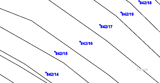 Parcela st. 842/16 v KÚ Ketkovice, Katastrální mapa