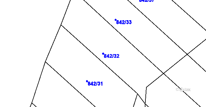 Parcela st. 842/32 v KÚ Ketkovice, Katastrální mapa