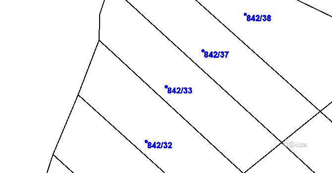 Parcela st. 842/33 v KÚ Ketkovice, Katastrální mapa