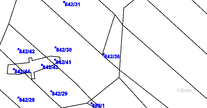 Parcela st. 842/36 v KÚ Ketkovice, Katastrální mapa