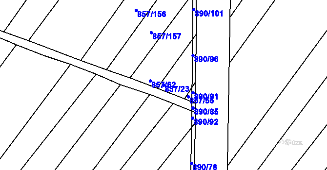 Parcela st. 857/23 v KÚ Ketkovice, Katastrální mapa