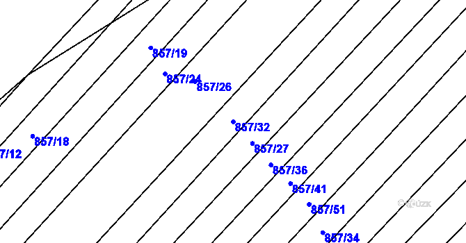 Parcela st. 857/32 v KÚ Ketkovice, Katastrální mapa