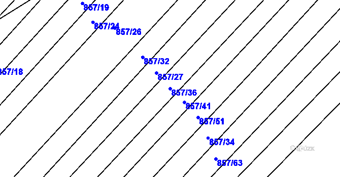 Parcela st. 857/36 v KÚ Ketkovice, Katastrální mapa