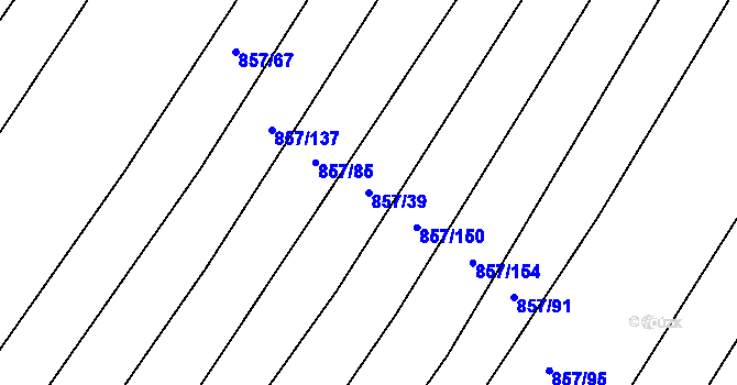 Parcela st. 857/39 v KÚ Ketkovice, Katastrální mapa