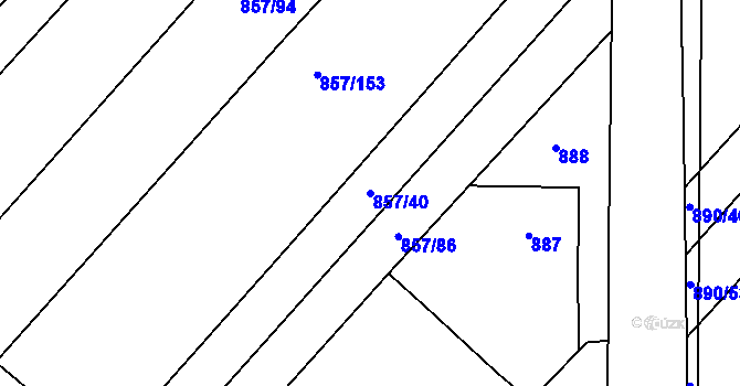 Parcela st. 857/40 v KÚ Ketkovice, Katastrální mapa