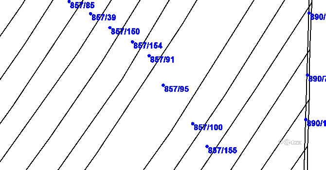 Parcela st. 857/95 v KÚ Ketkovice, Katastrální mapa