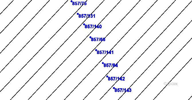 Parcela st. 857/141 v KÚ Ketkovice, Katastrální mapa