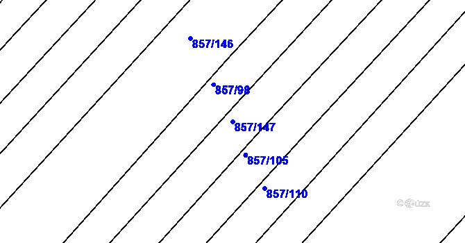 Parcela st. 857/147 v KÚ Ketkovice, Katastrální mapa