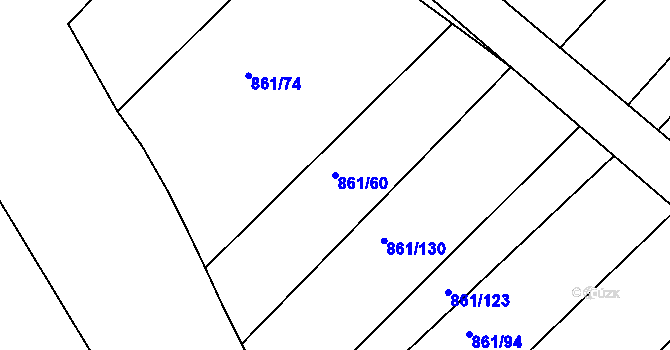 Parcela st. 861/60 v KÚ Ketkovice, Katastrální mapa