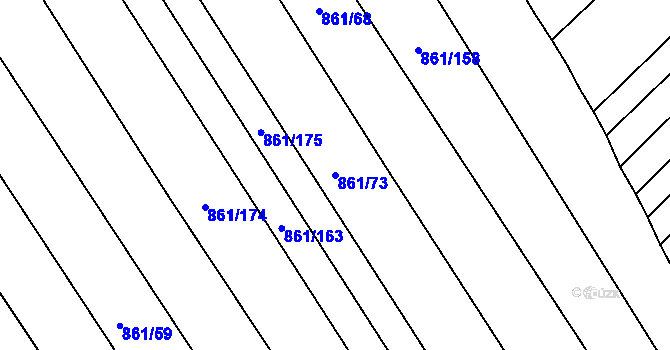 Parcela st. 861/73 v KÚ Ketkovice, Katastrální mapa
