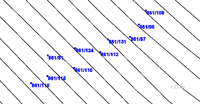 Parcela st. 861/112 v KÚ Ketkovice, Katastrální mapa