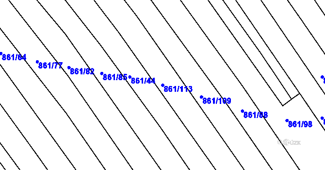 Parcela st. 861/113 v KÚ Ketkovice, Katastrální mapa