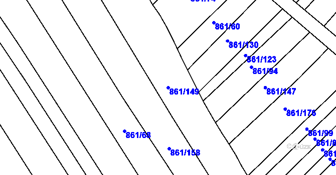 Parcela st. 861/149 v KÚ Ketkovice, Katastrální mapa