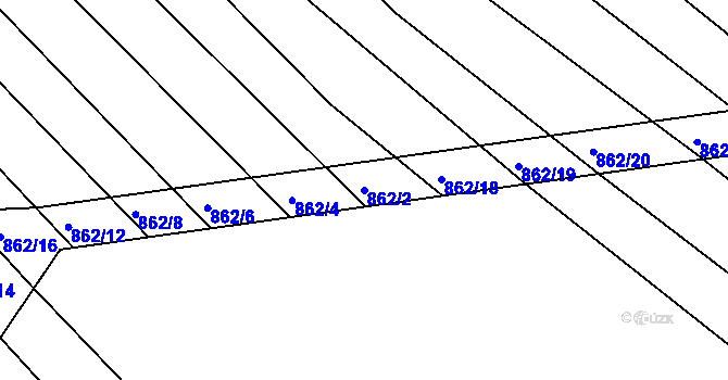 Parcela st. 862/2 v KÚ Ketkovice, Katastrální mapa