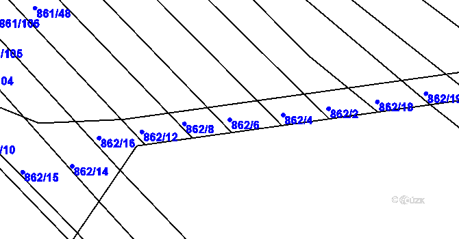 Parcela st. 862/6 v KÚ Ketkovice, Katastrální mapa