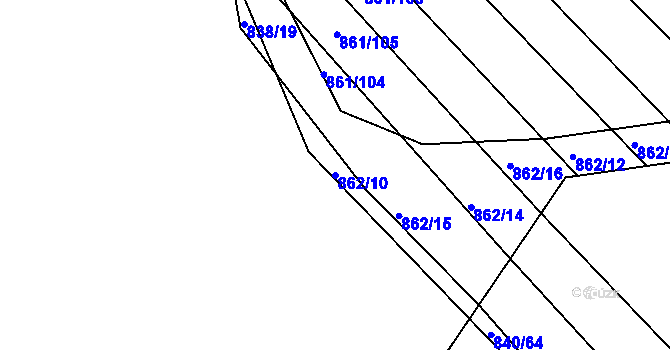 Parcela st. 862/10 v KÚ Ketkovice, Katastrální mapa