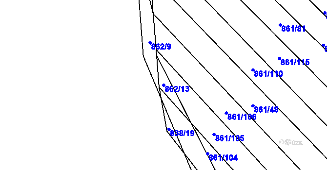 Parcela st. 862/13 v KÚ Ketkovice, Katastrální mapa