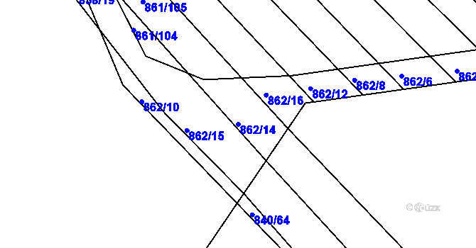 Parcela st. 862/14 v KÚ Ketkovice, Katastrální mapa