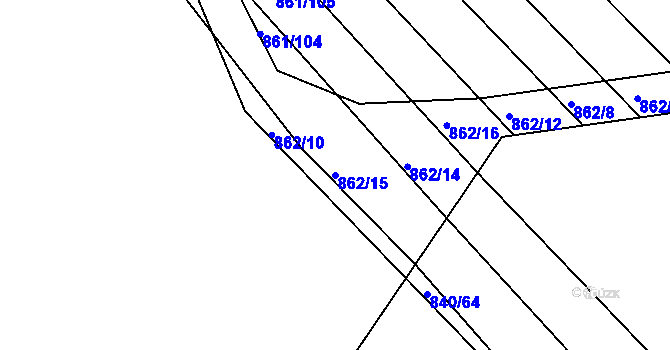 Parcela st. 862/15 v KÚ Ketkovice, Katastrální mapa