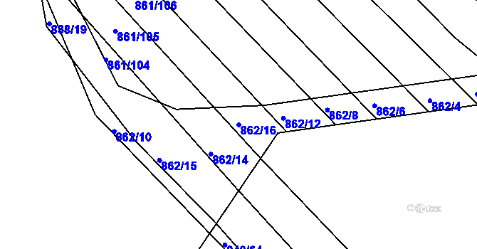Parcela st. 862/16 v KÚ Ketkovice, Katastrální mapa