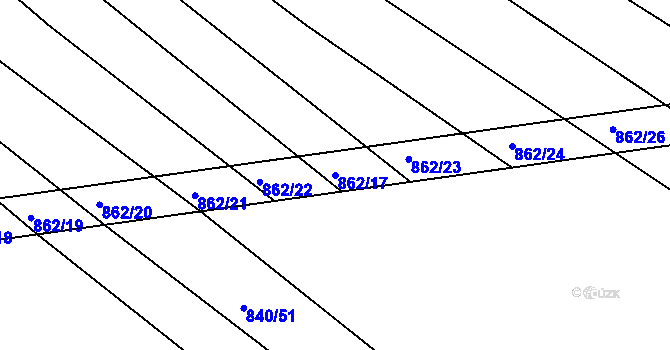 Parcela st. 862/17 v KÚ Ketkovice, Katastrální mapa