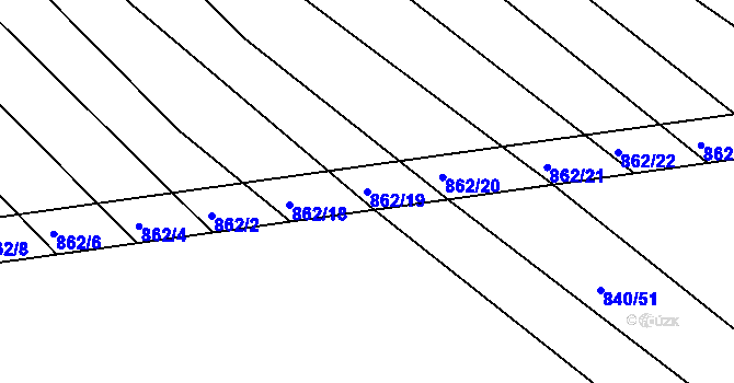 Parcela st. 862/19 v KÚ Ketkovice, Katastrální mapa