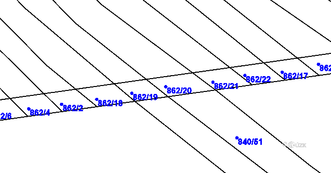 Parcela st. 862/20 v KÚ Ketkovice, Katastrální mapa