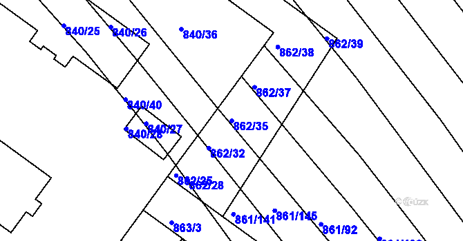 Parcela st. 862/35 v KÚ Ketkovice, Katastrální mapa