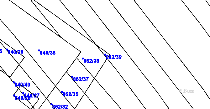 Parcela st. 862/39 v KÚ Ketkovice, Katastrální mapa