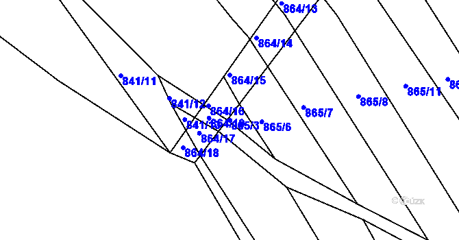 Parcela st. 865/3 v KÚ Ketkovice, Katastrální mapa
