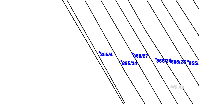 Parcela st. 865/4 v KÚ Ketkovice, Katastrální mapa