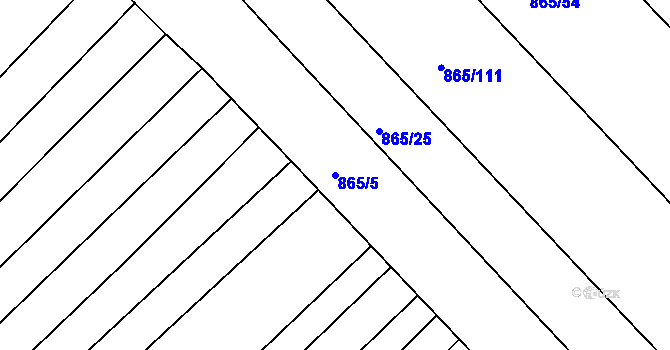 Parcela st. 865/5 v KÚ Ketkovice, Katastrální mapa