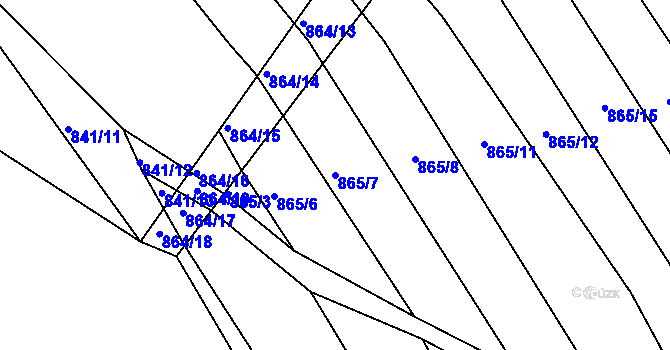 Parcela st. 865/7 v KÚ Ketkovice, Katastrální mapa