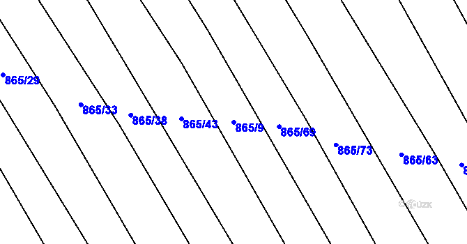 Parcela st. 865/9 v KÚ Ketkovice, Katastrální mapa