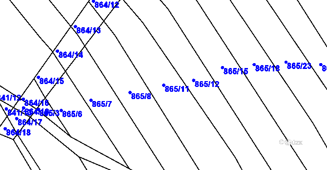 Parcela st. 865/11 v KÚ Ketkovice, Katastrální mapa