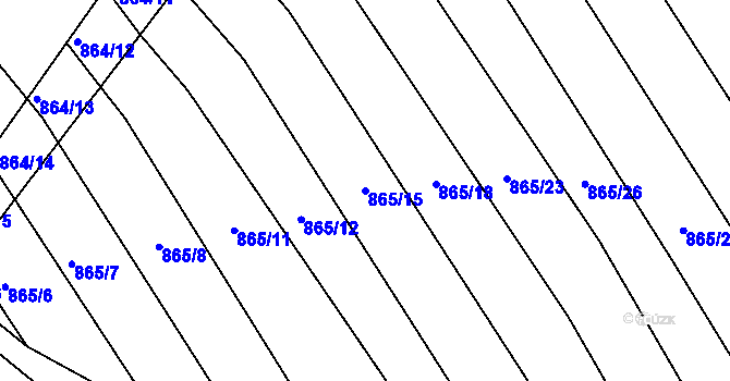 Parcela st. 865/15 v KÚ Ketkovice, Katastrální mapa