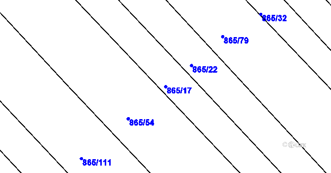 Parcela st. 865/17 v KÚ Ketkovice, Katastrální mapa