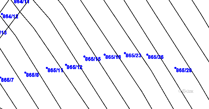 Parcela st. 865/18 v KÚ Ketkovice, Katastrální mapa