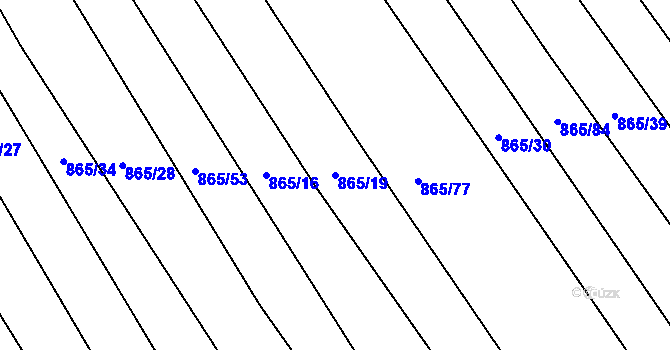 Parcela st. 865/19 v KÚ Ketkovice, Katastrální mapa