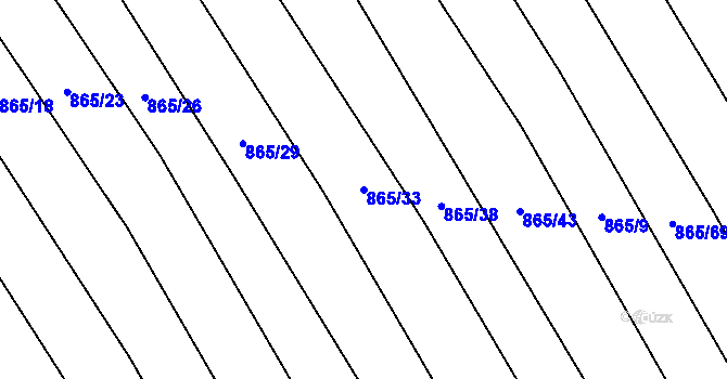 Parcela st. 865/33 v KÚ Ketkovice, Katastrální mapa