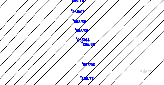 Parcela st. 865/68 v KÚ Ketkovice, Katastrální mapa