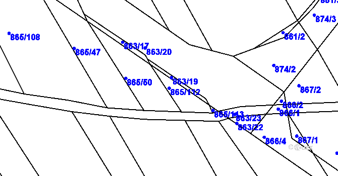 Parcela st. 865/112 v KÚ Ketkovice, Katastrální mapa